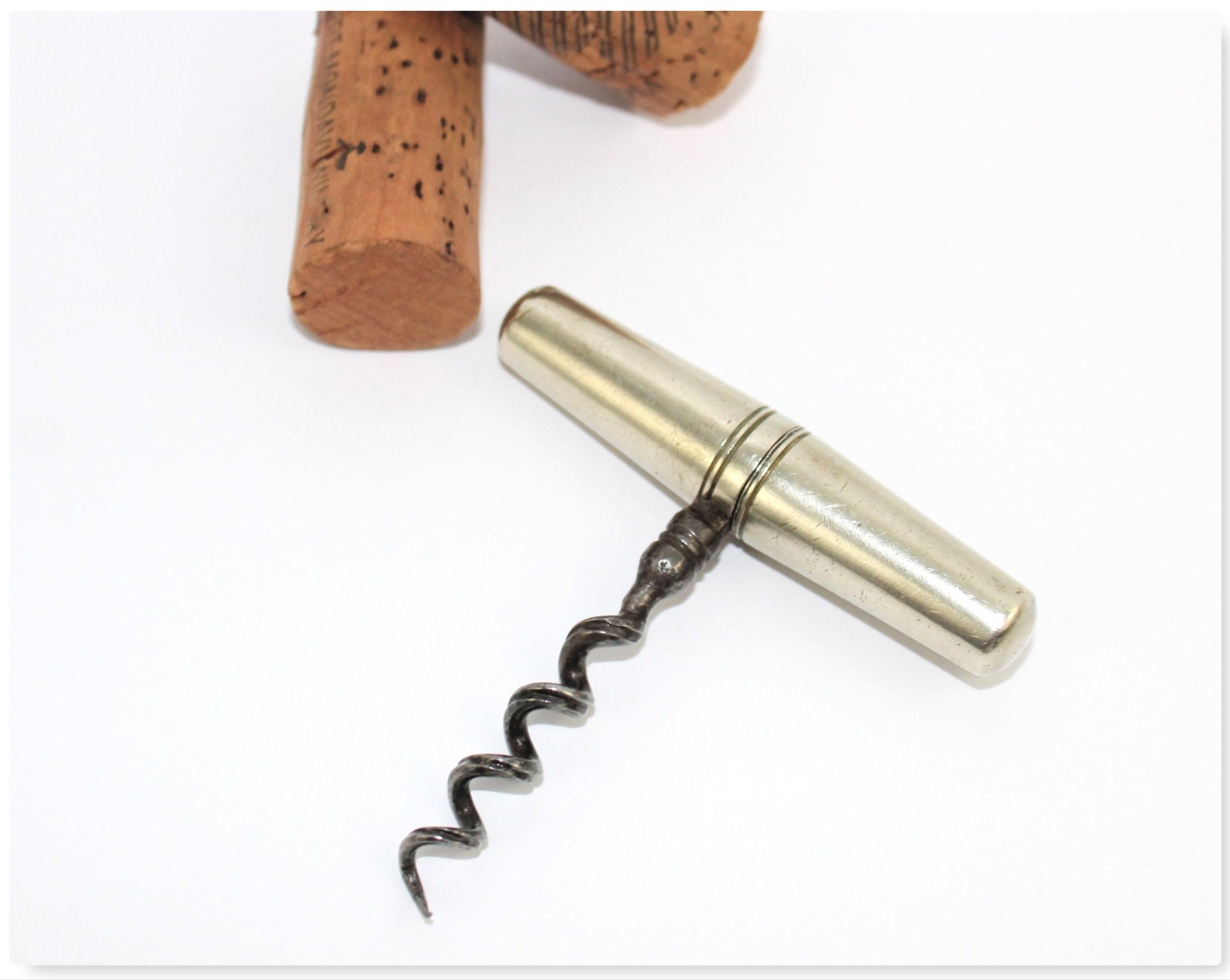 Antique Corkscrew / Travel Corkscrew / Antique Barware / Wine Bottle Opener