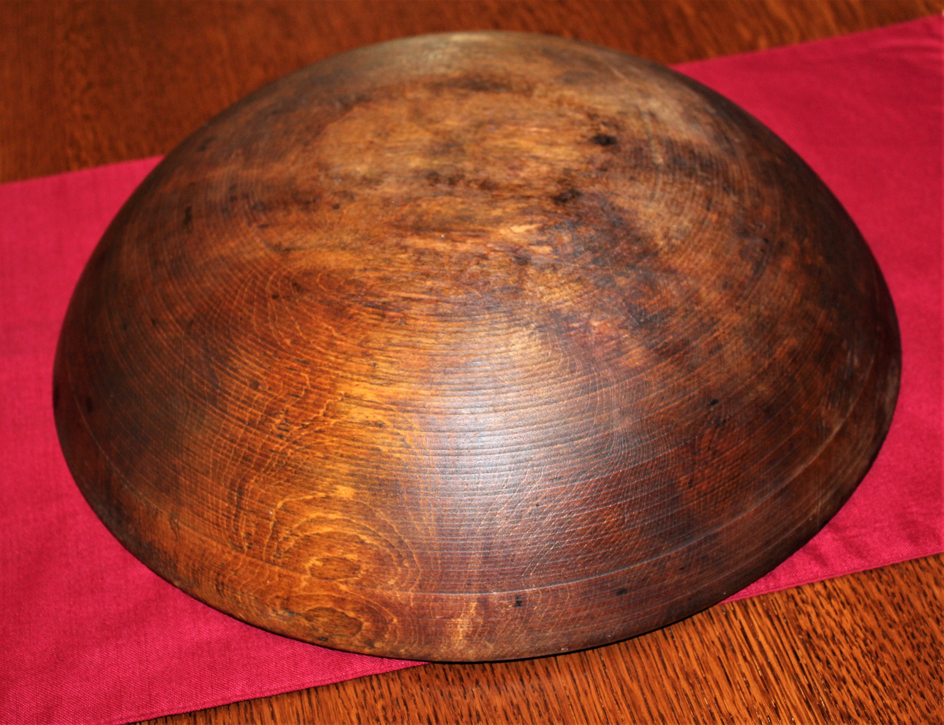 Antique Wood Dough Bowl made from Solid Hardwood Maple