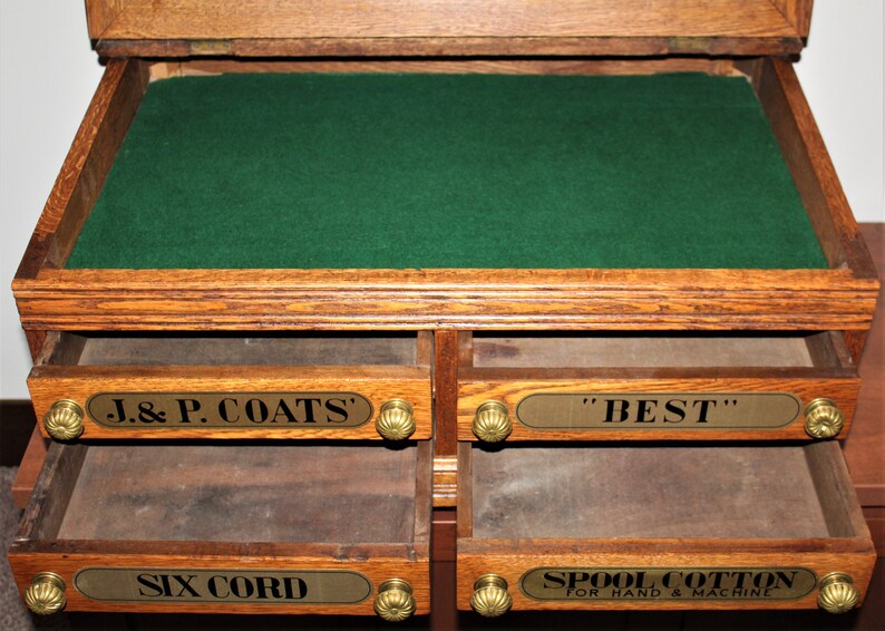 Antique J & P Coats Spool Desk Display Etsy