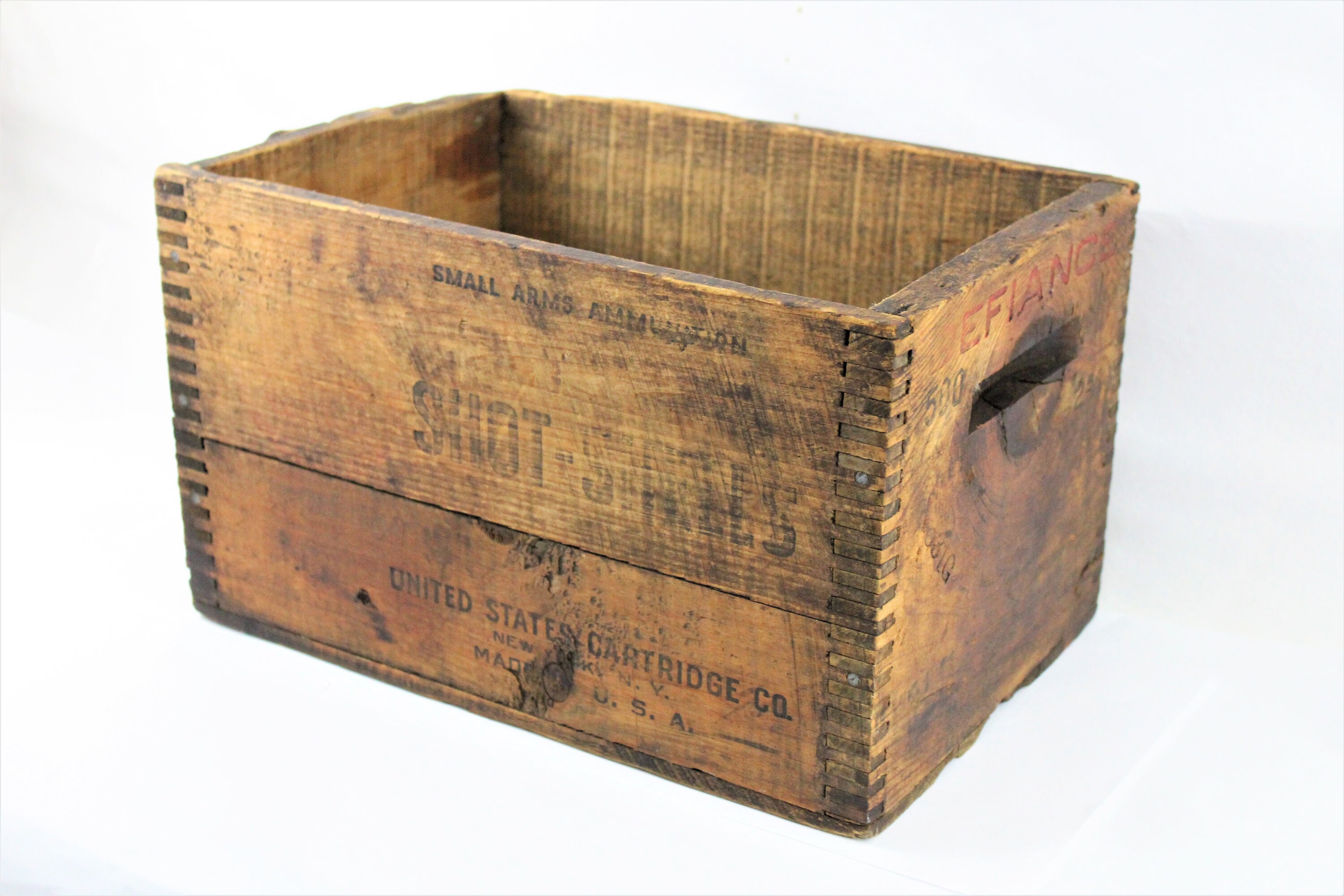 Antique crate ammunitions wood box united states cartridge company