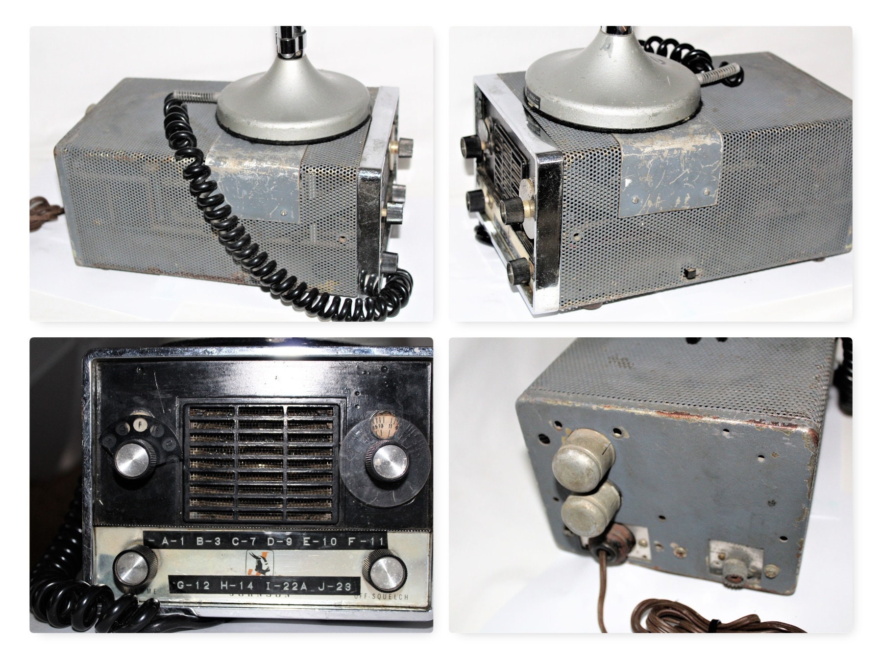 1960s Johnson Viking Base CB Radio, Astatic D104 Microphone 1960s Johnson Viking Base CB Radio, Astatic D104 Microphone