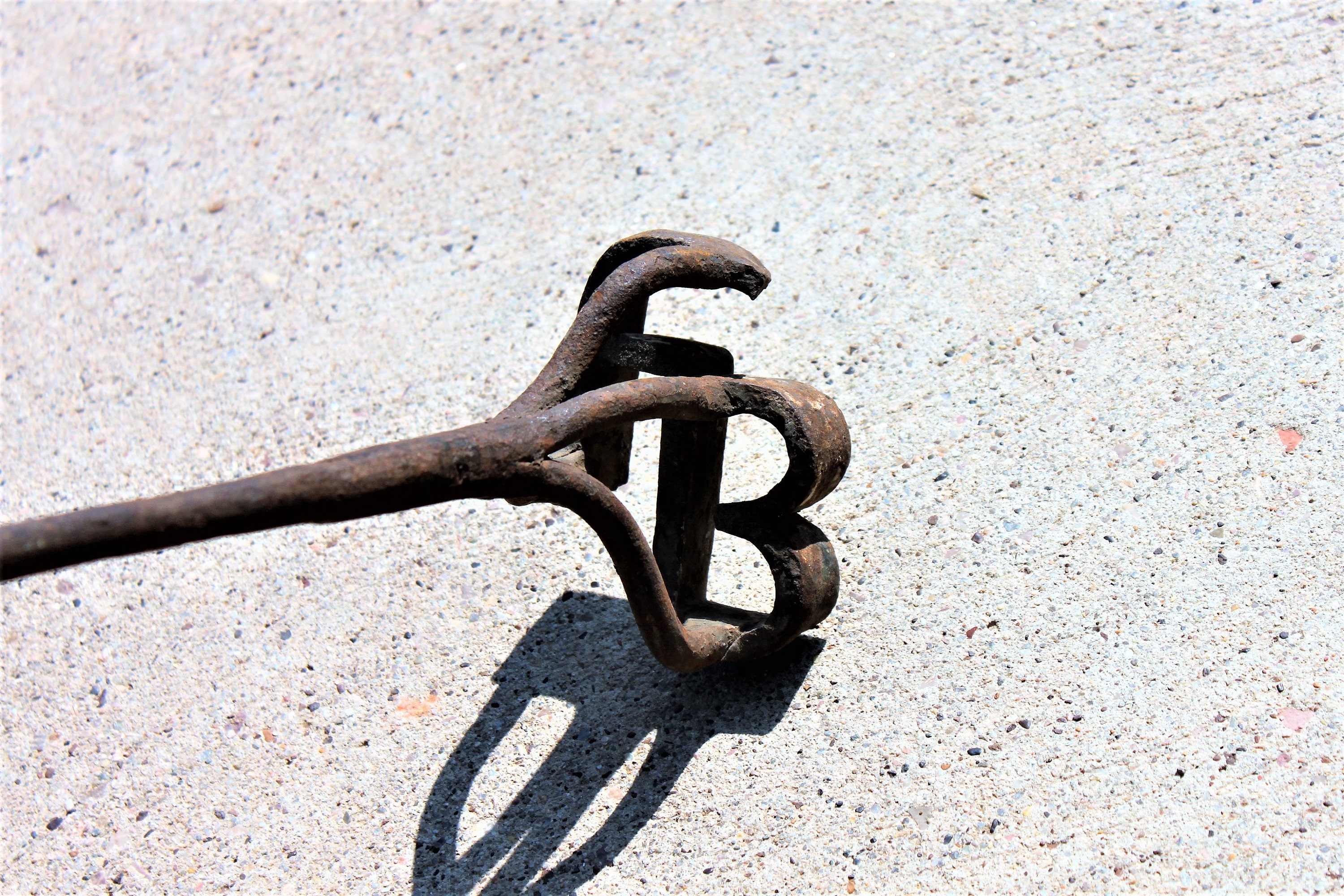 Antique Hand Branding Iron, F B brand Branding Iron