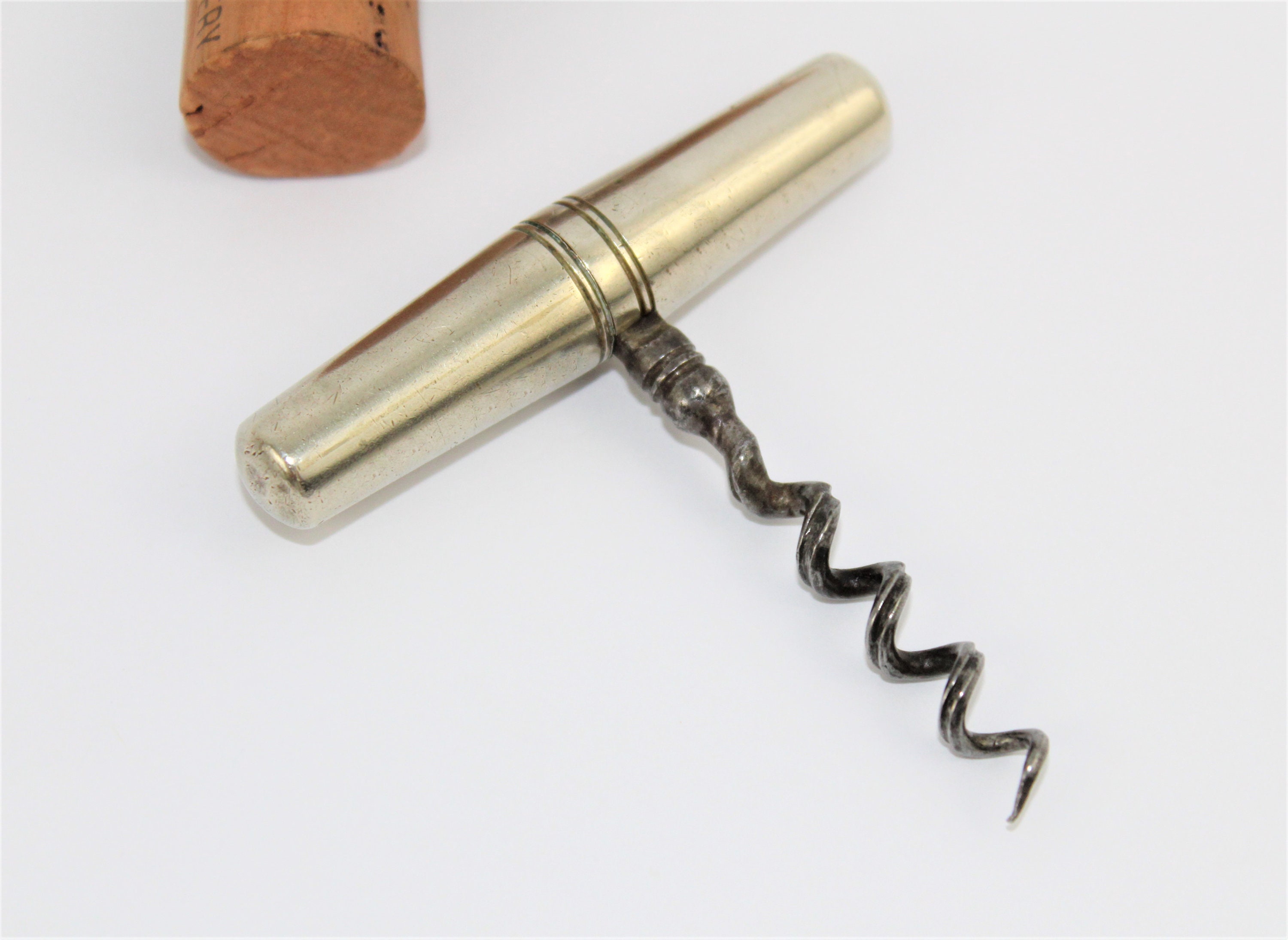 Antique Corkscrew / Travel Corkscrew / Antique Barware / Wine Bottle Opener