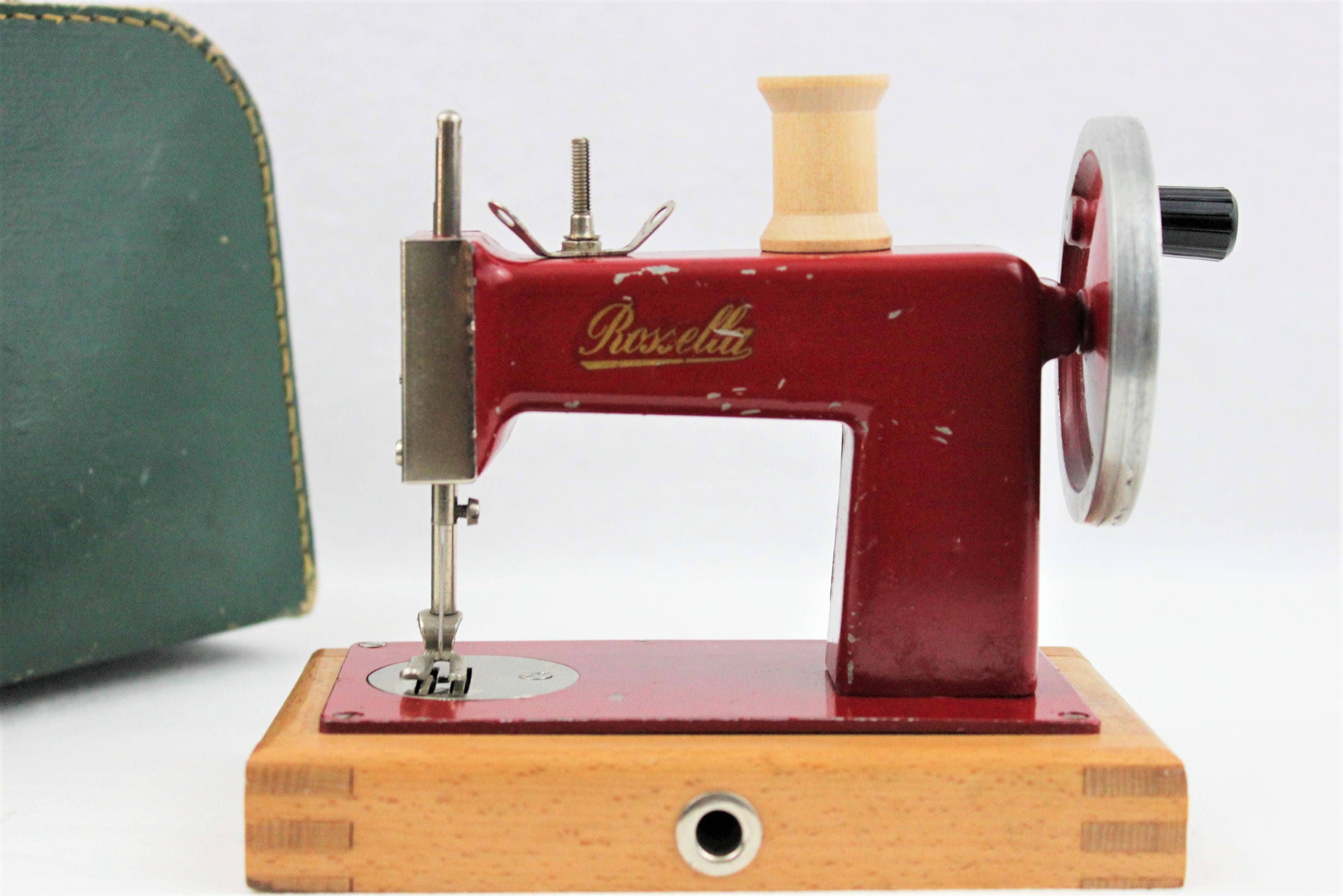 Antique Rossella Miniature Sewing Machine, Toy Sewing Machine