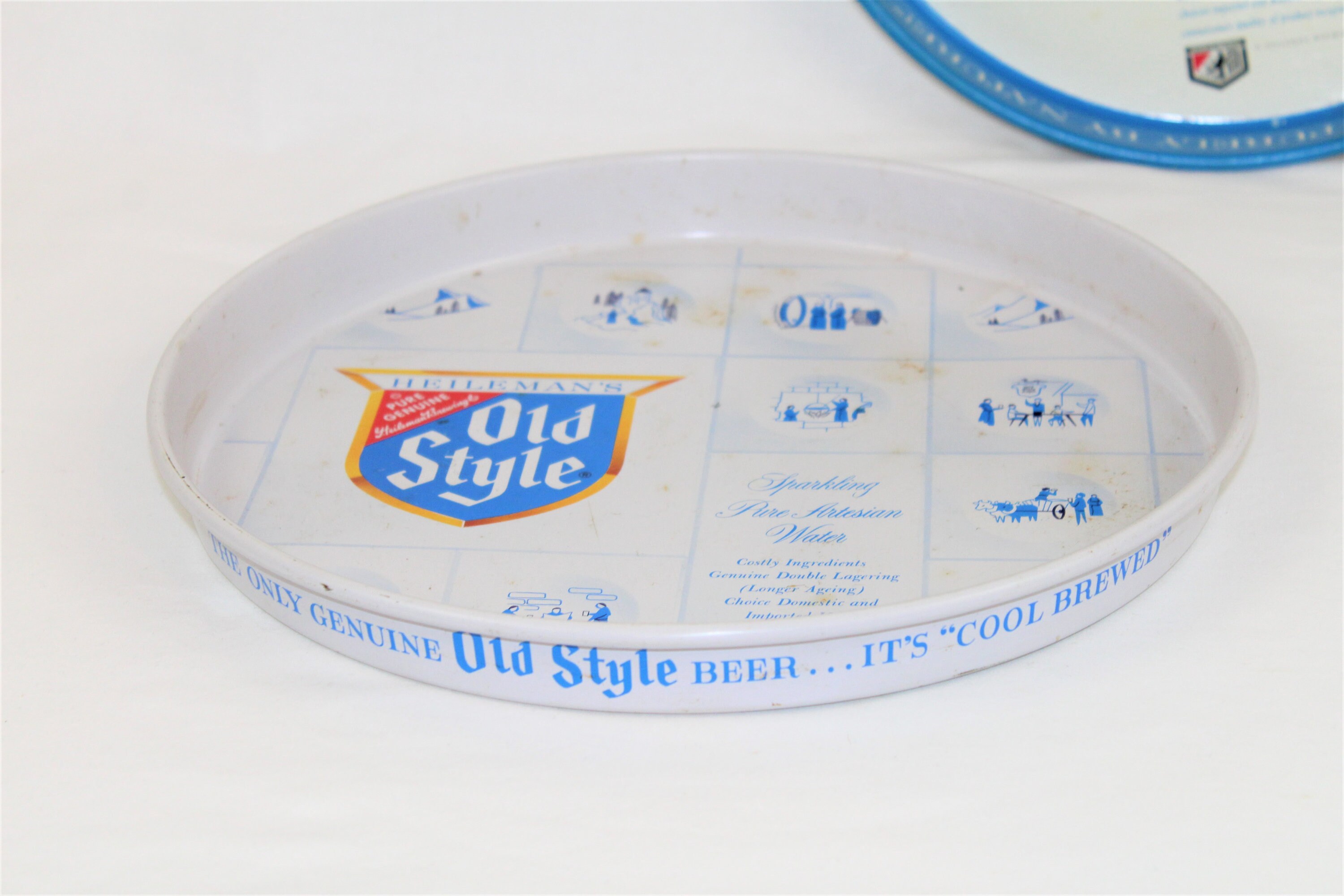 1960s Beer Trays / Heilemans Old Style Beer / Serving Trays / Vintage Breweriana