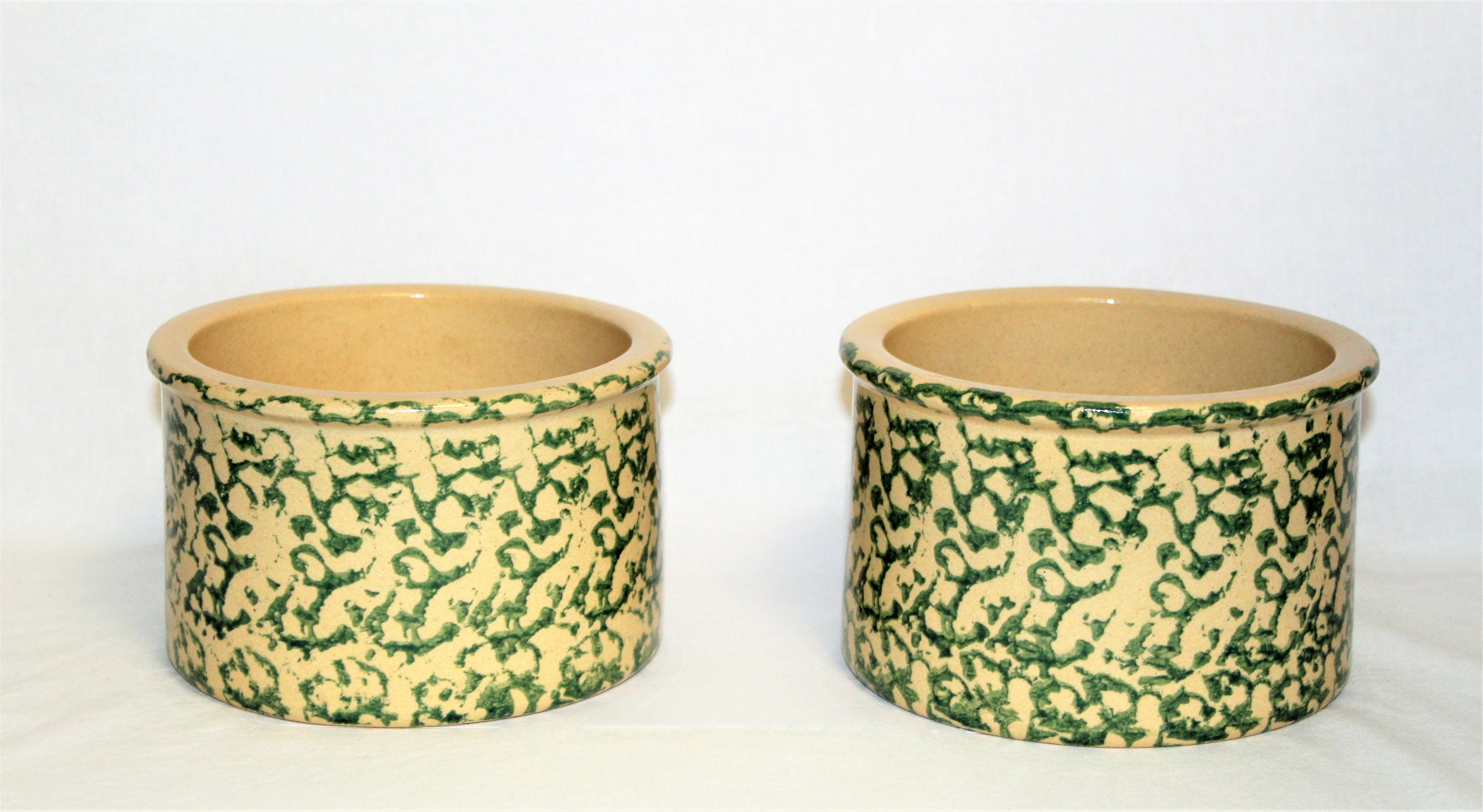 ON HOLD for Jana, Antique Stoneware Crock / Pair of Robinson Ransbottom