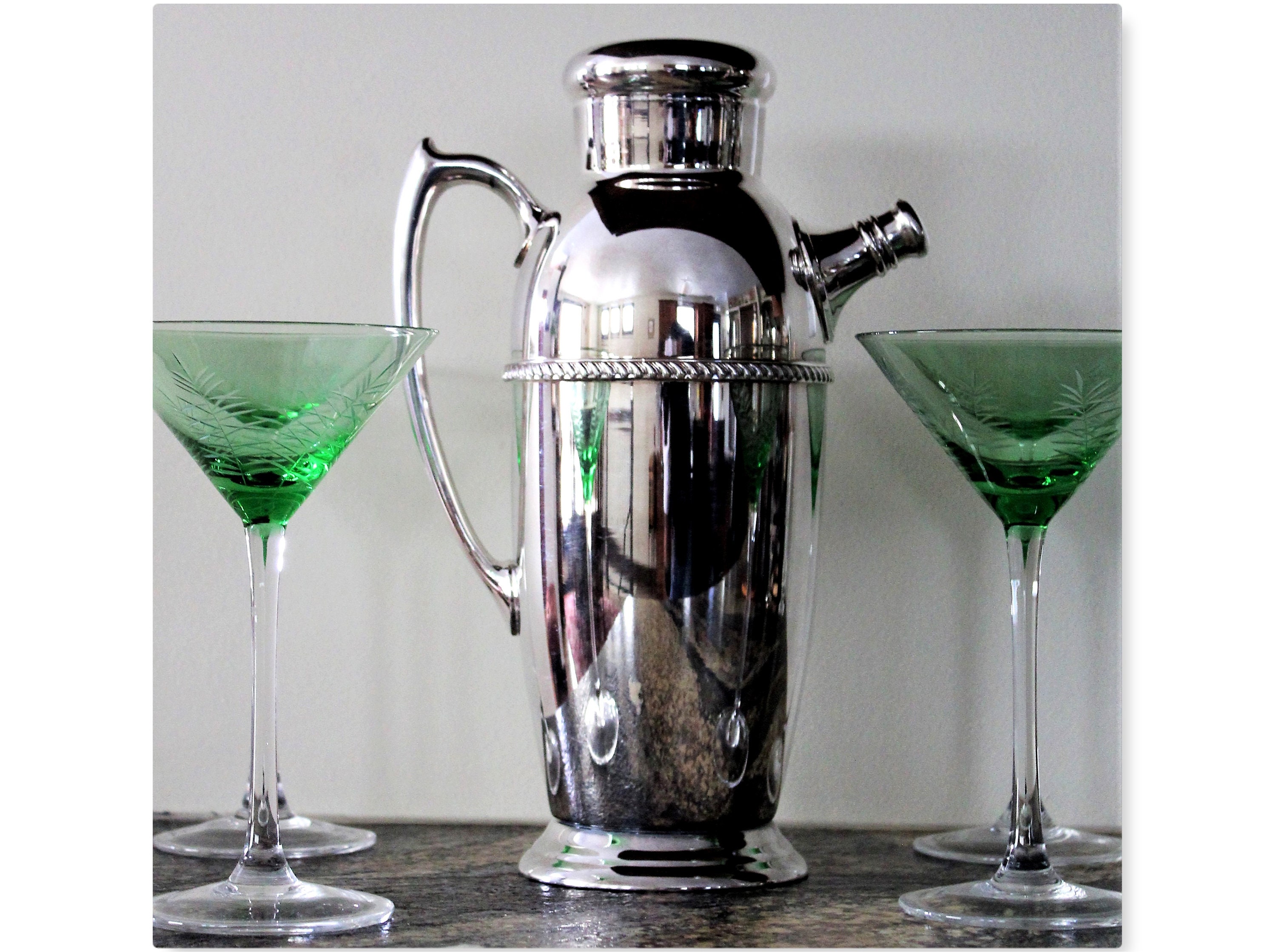 Antique Silver Martini Shaker, Poole Silver Company