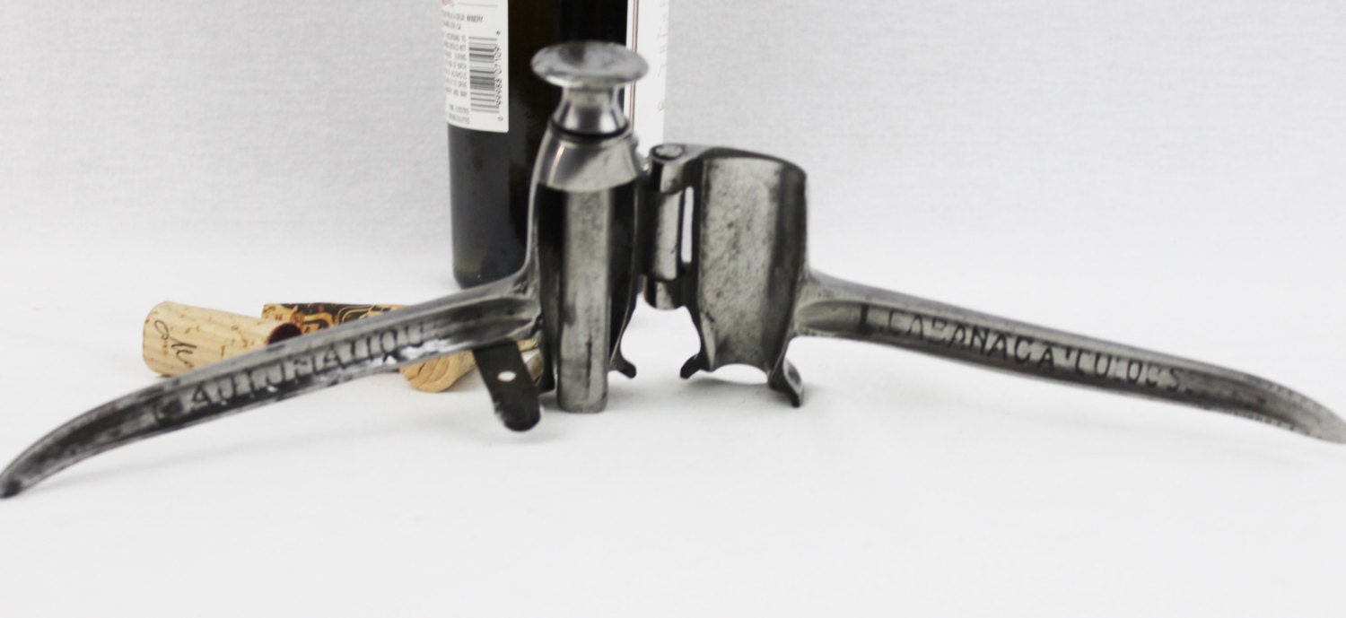 Antique Barware, Wine Bottle Corker, Romanian L. Automatique L. Cabana