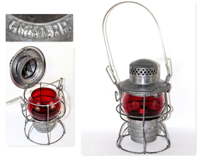 1940s GM&O Railroad lantern, Adlake Kero Railroad Lantern, Railroad Memorabilia