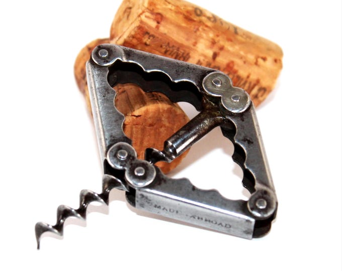 Antique 1890s Hollweg Style Corkscrew, Wine Bottle Opener