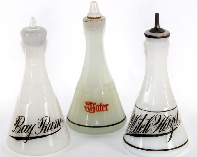 Antique Barber Bottles with Spouts