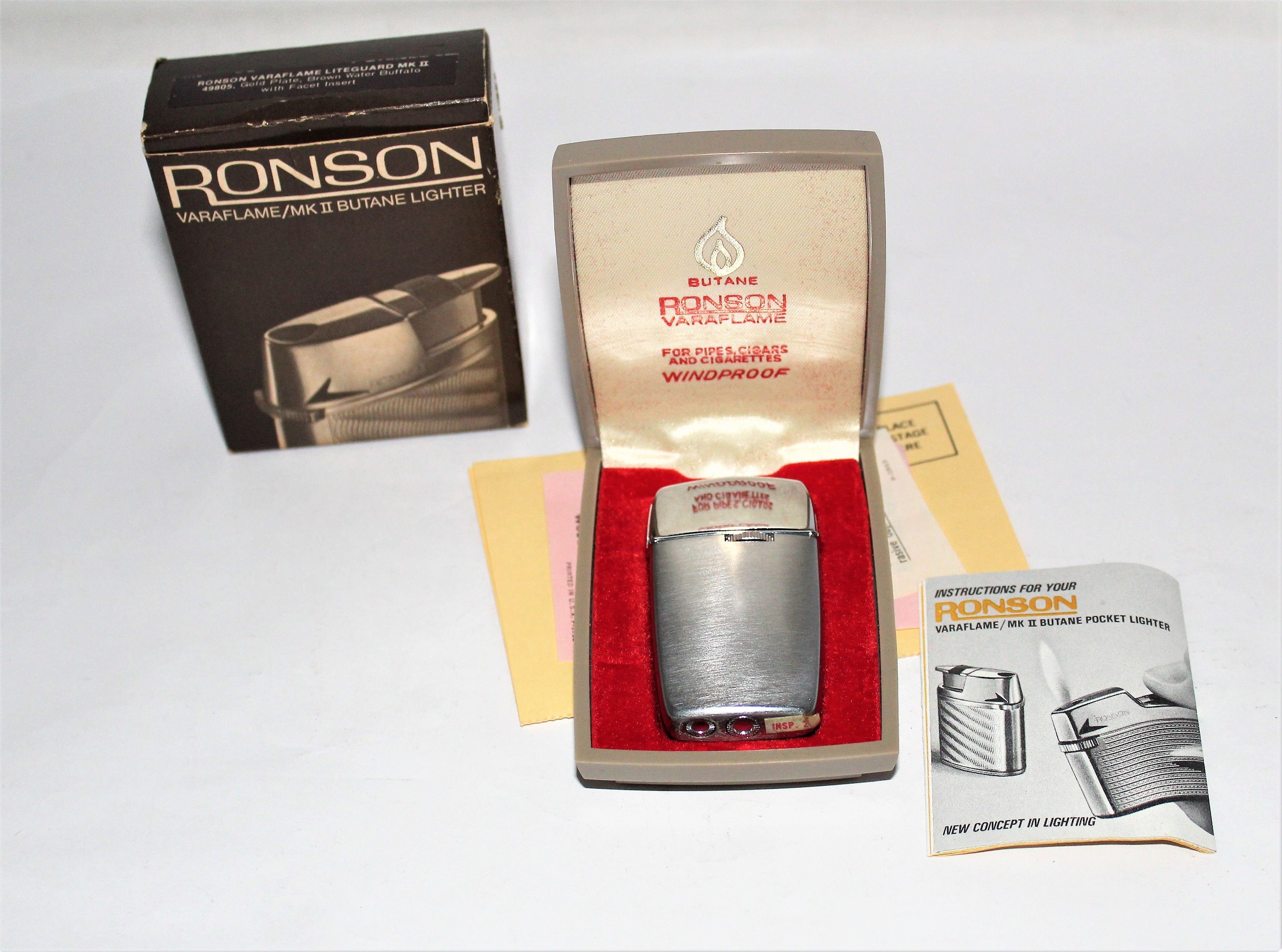 Vintage 1960s Ronson Varaflame MKII Butane Lighter Unused