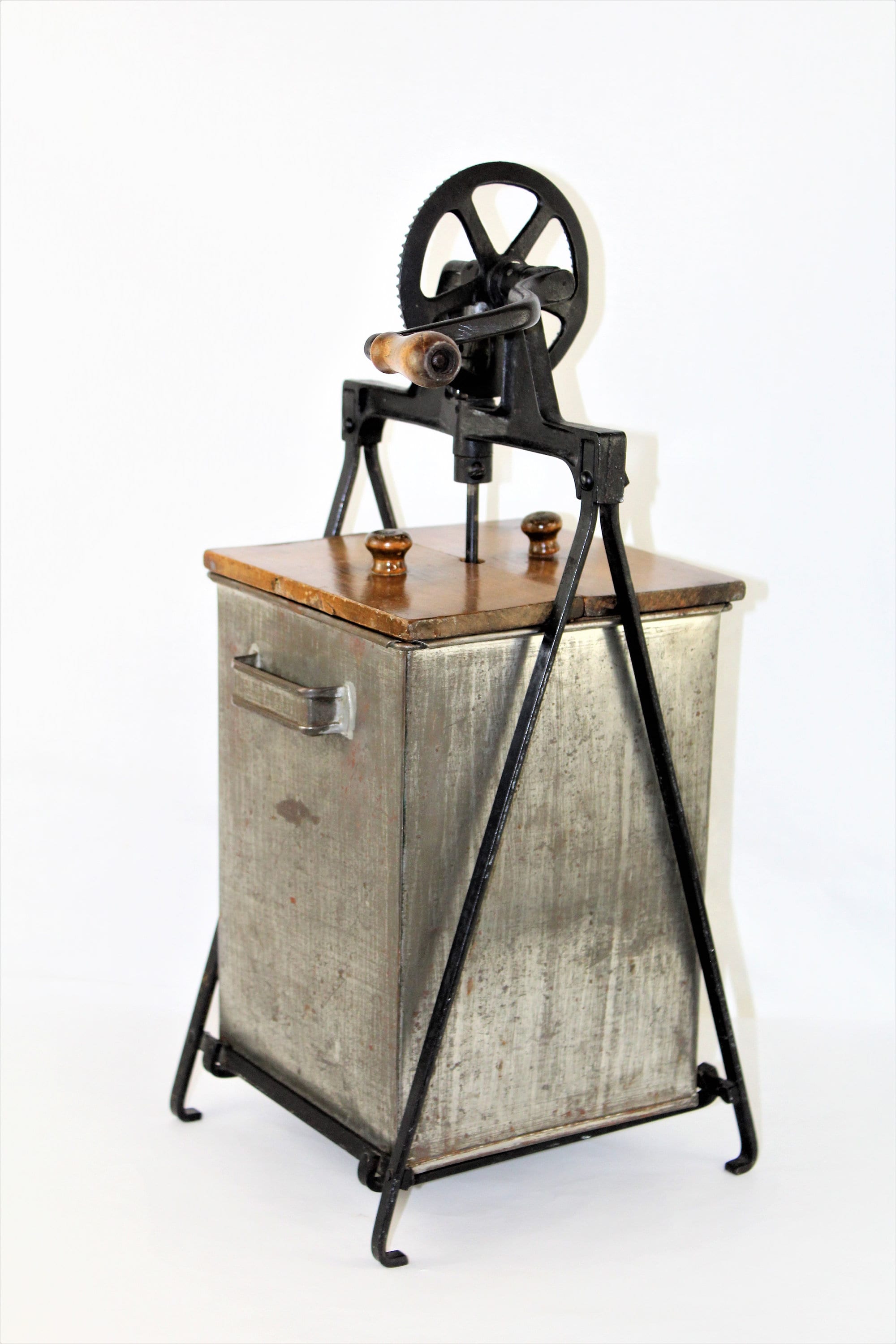 Antique Metal Butter Churn, Farmhouse Decor