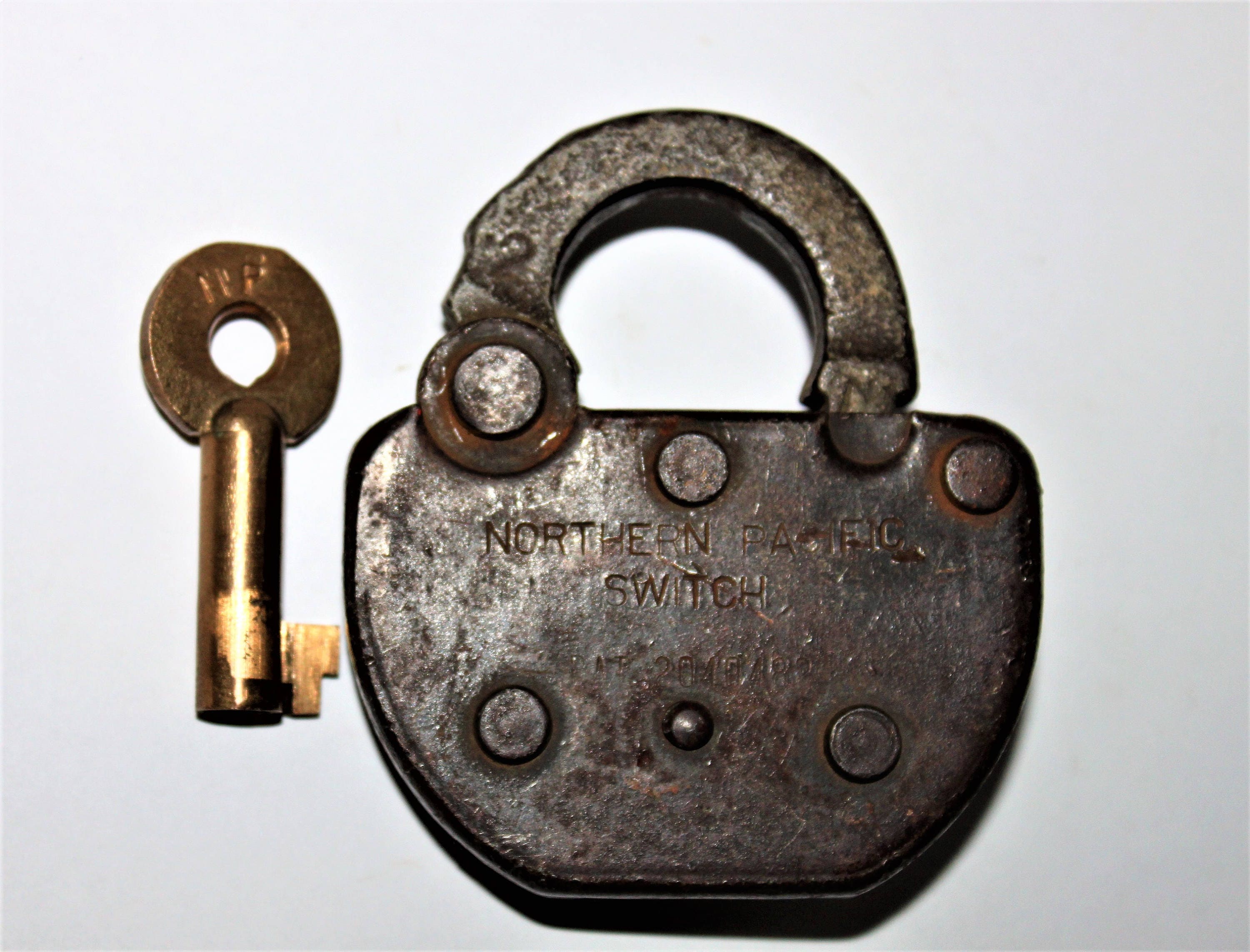 Vintage Adlake 1949 Switch Lock and Brass Hollow Barrel Key for