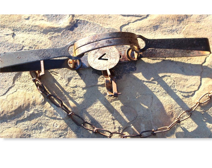Vintage Victor #2 Large Double Long Spring Animal Trap, Primitive Cabin Decor