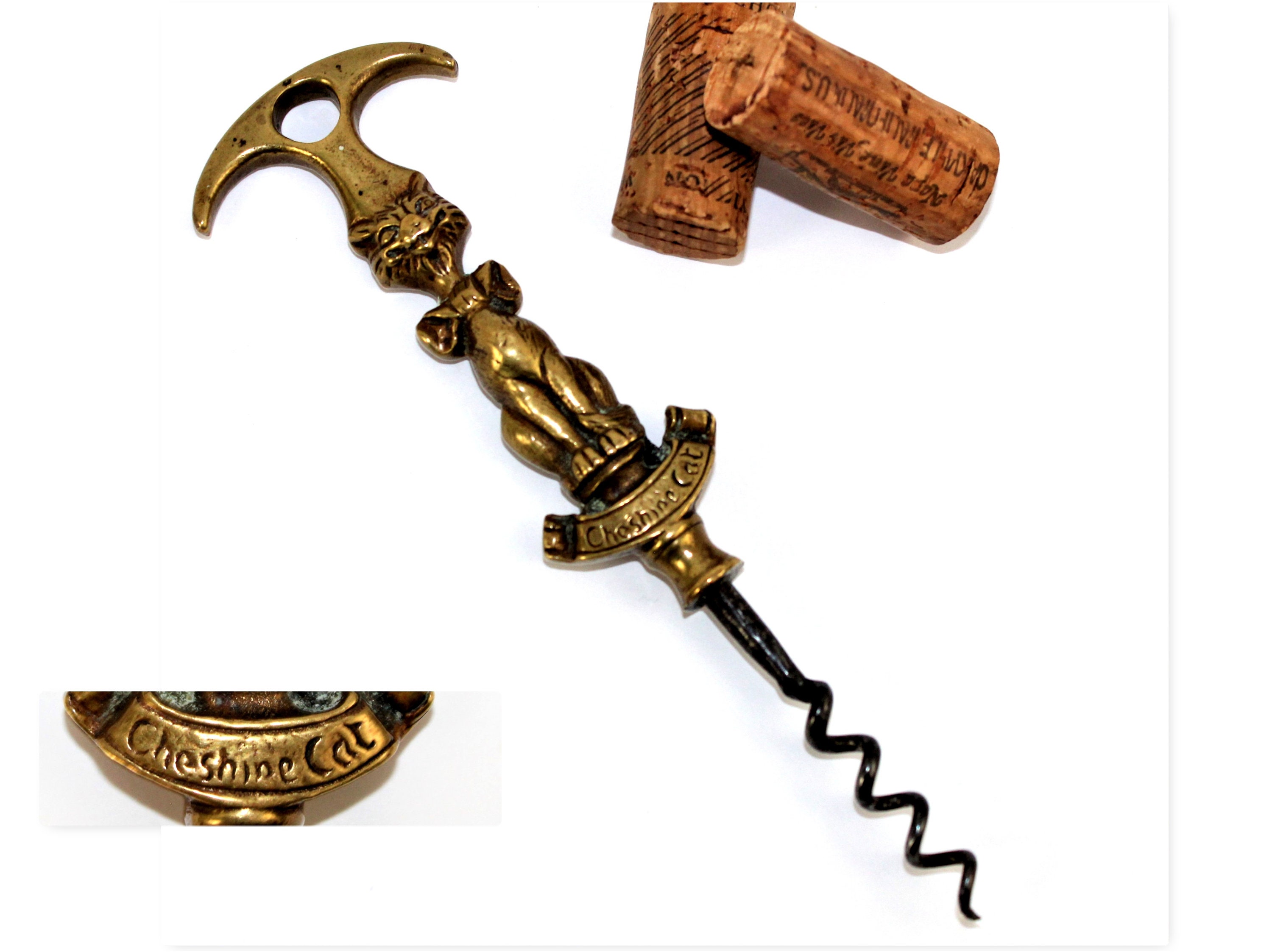 Vintage Brass Wine Bottle Cork Opener the VICTORY Ship Wine Opener