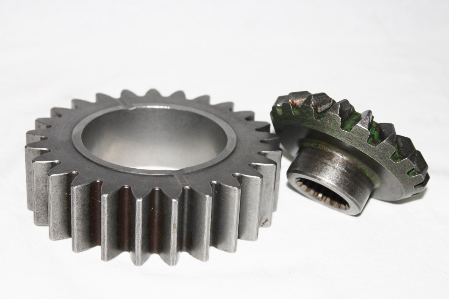 Two Vintage Industrial Gears, Industrial Decor, Tractor Gear