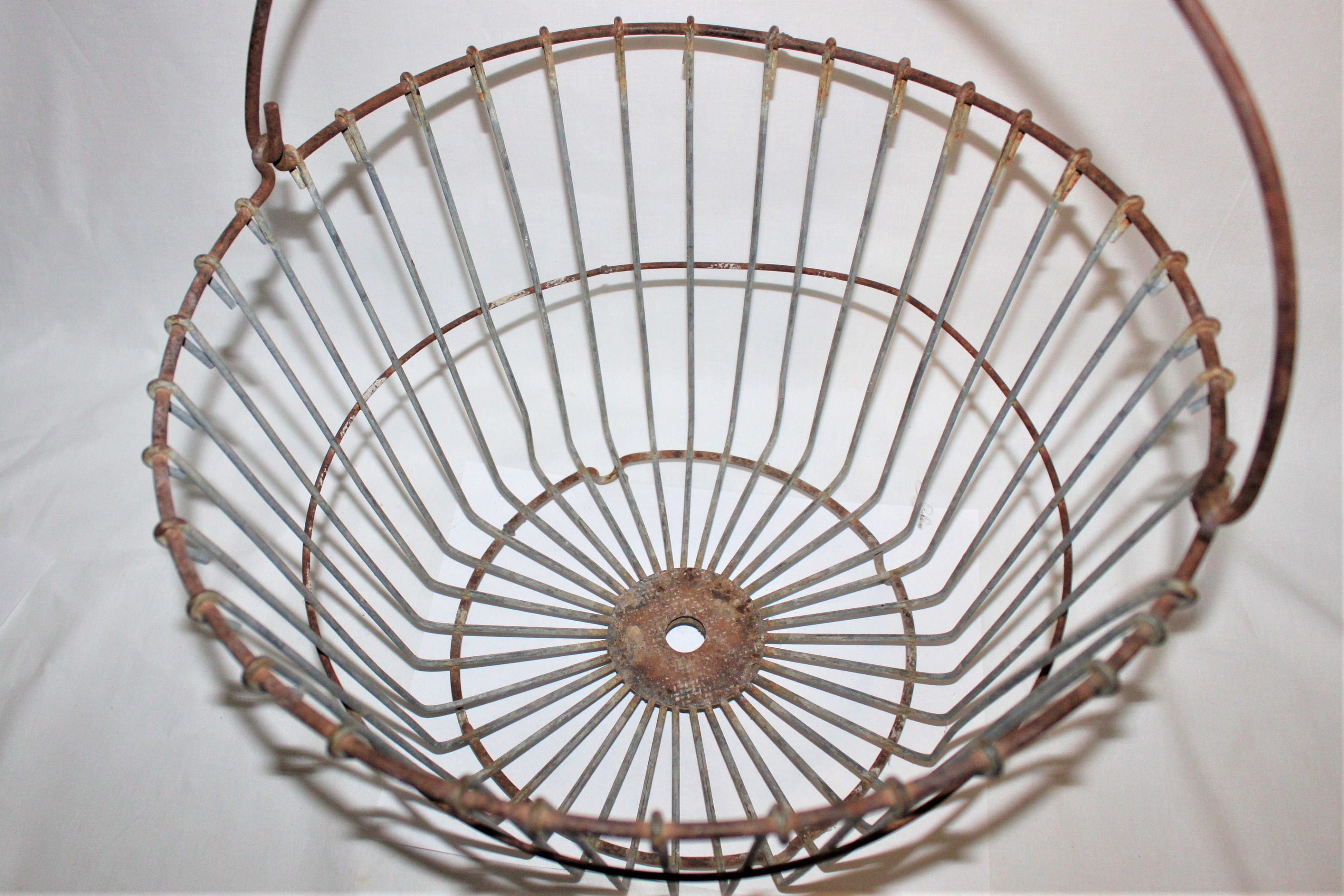 Vintage Wire Egg Gathering Basket