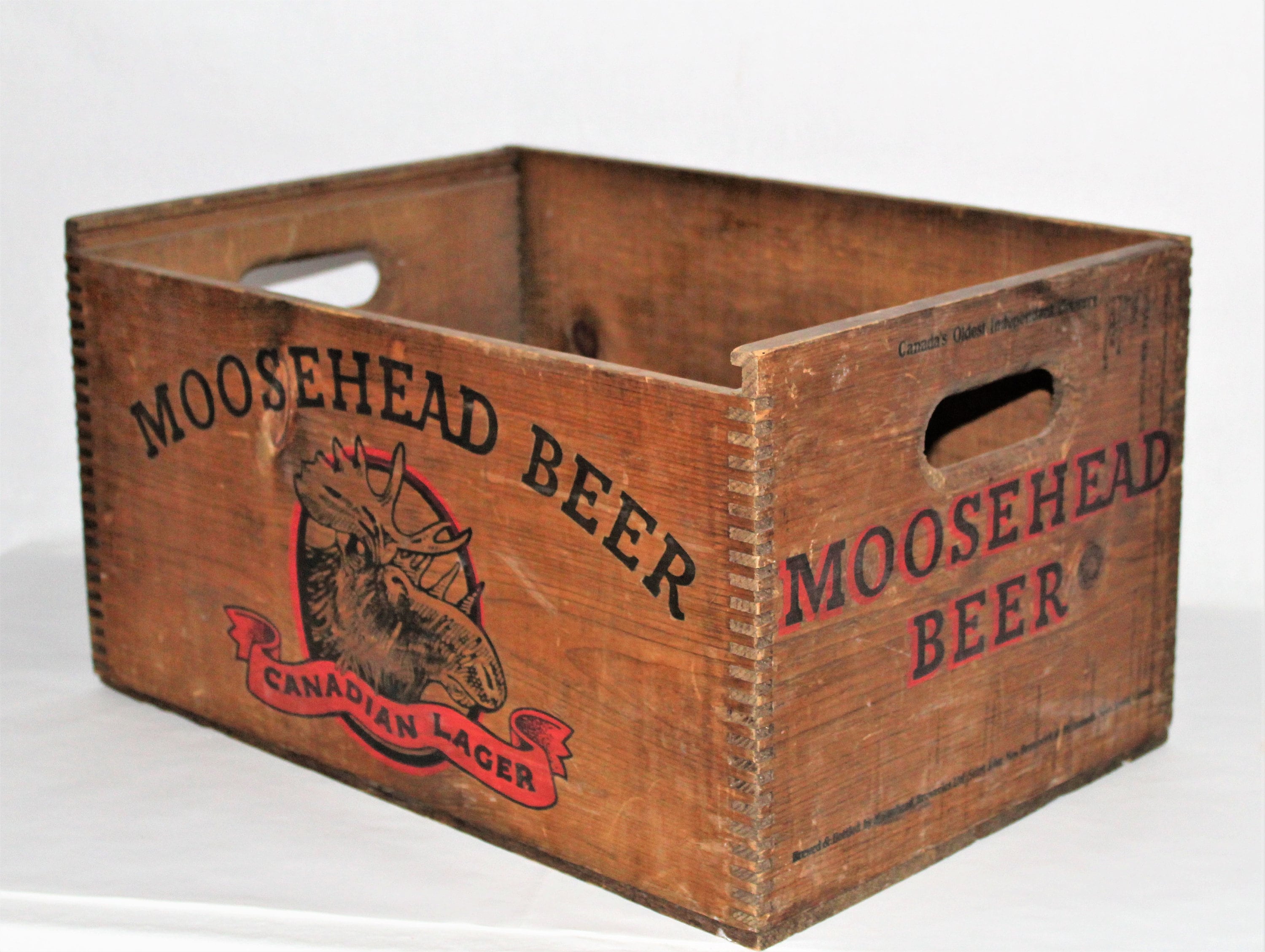 Vintage Breweriana / Moosehead Beer / Wood Crate / Storage Crate