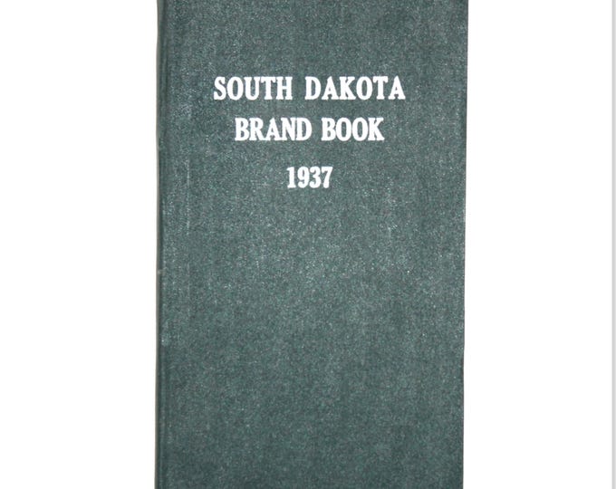 1937 South Dakota Brand Book, Rancher Animal Brand Book