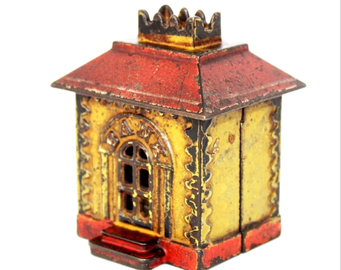 Antique Cast Iron Still Penny Bank Victorian Child Coin Collectible Toy