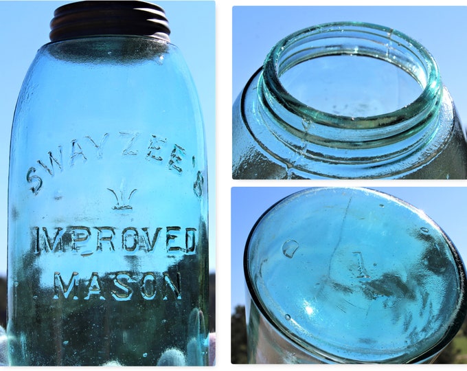 Antique 1902, Swayzee’s Half Gallon Preserve Jar