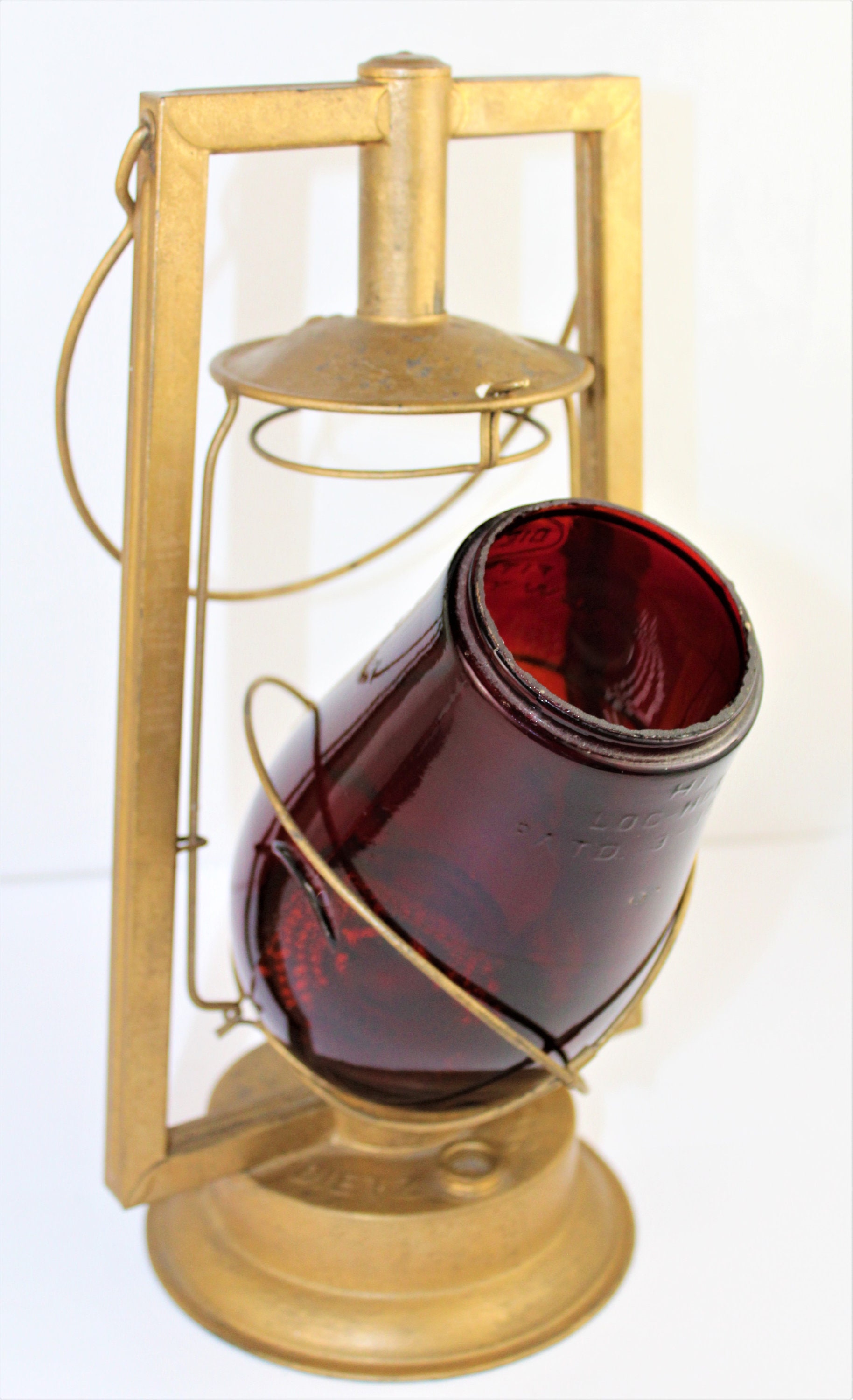 1930s Dietz Victor Lantern with Fitzall Red Globe