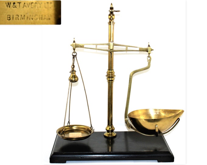 W & T Avery Brass Equal-Arm Beam Scale