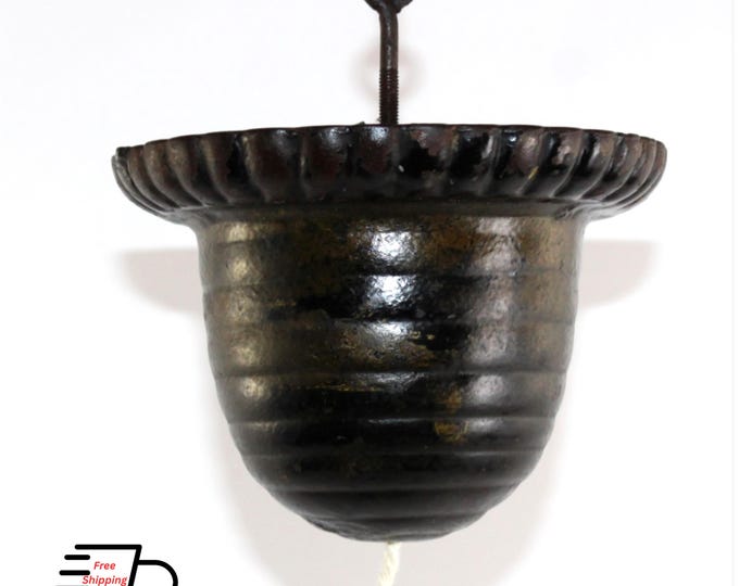 Antique Hanging Beehive String Dispenser - Antique Cast Iron Twine Holder for Rustic Farmhouse Decor