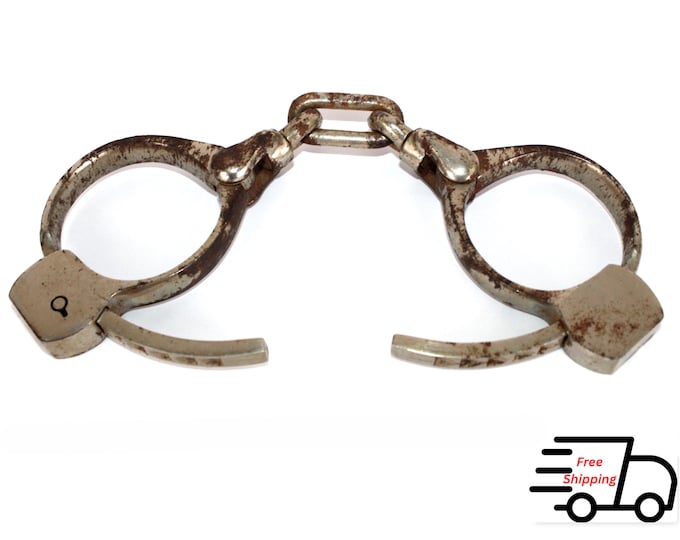Antique Pinkerton Style Handcuffs, Detective Handcuffs