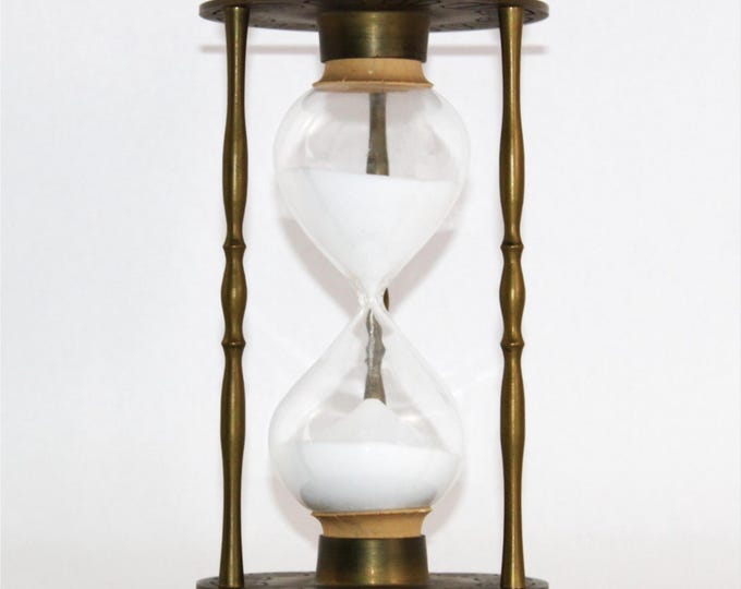 Father Time Brass Half Hourglass, 30-minute timer