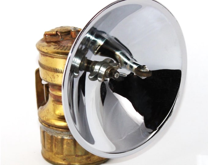 Miner’s Brass Head Lamp / Lantern, Mining Artifact