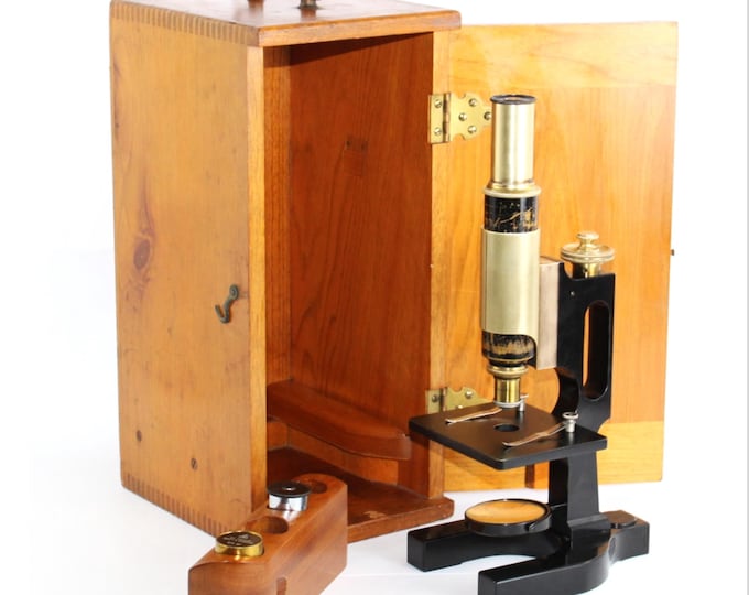 Vintage 1910 Bausch & Lomb Microscope - Early 20th Century Scientific Instrument