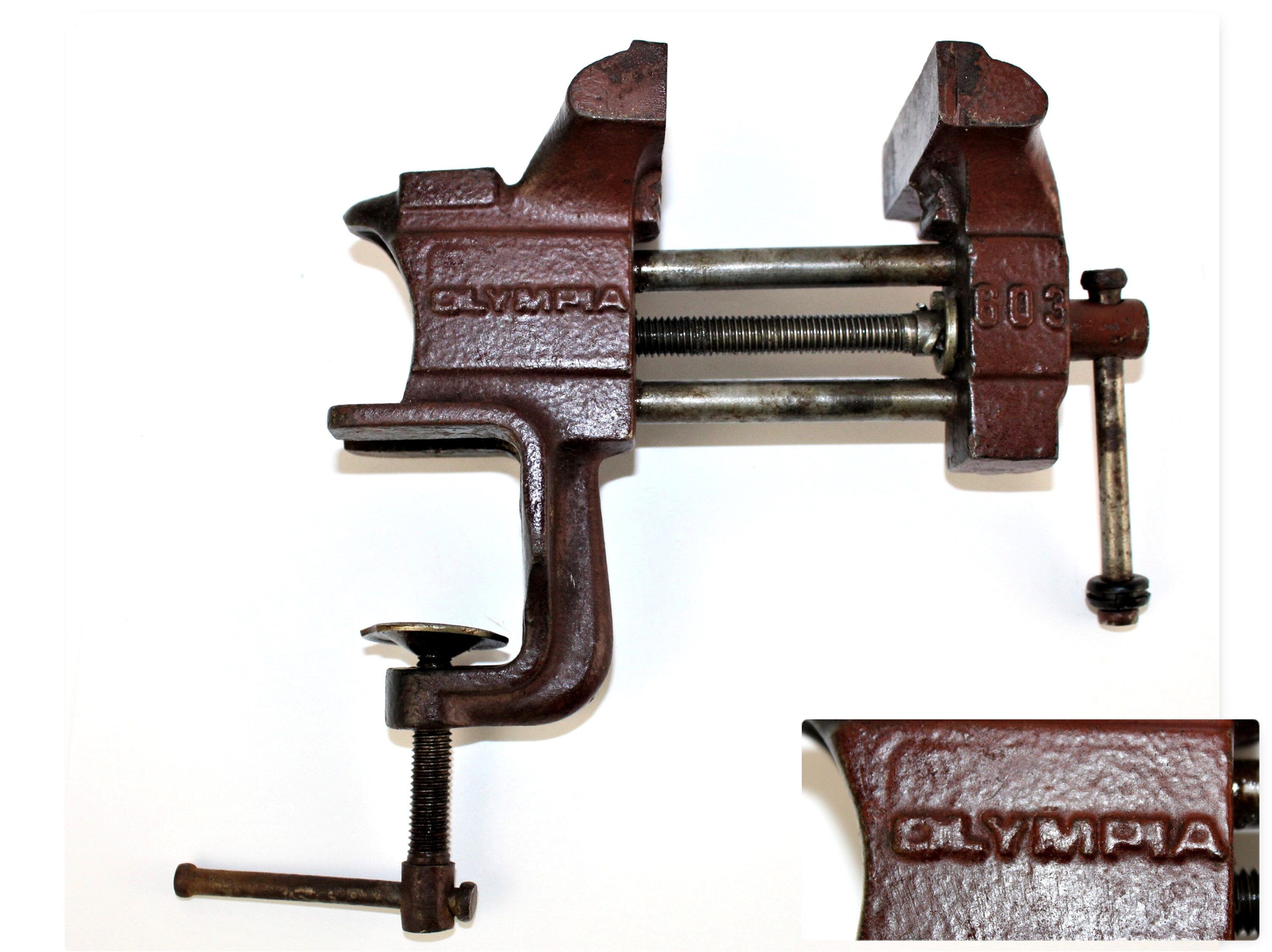 Vintage Olympia 603 Bench Vise