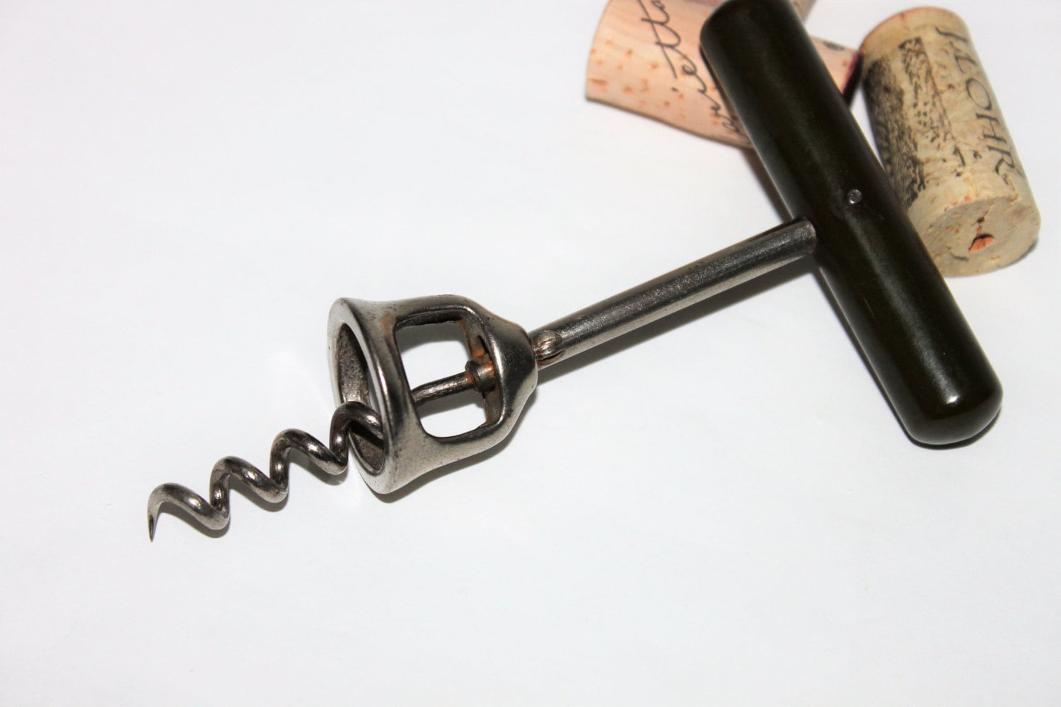 Vintage Corkscrew, Green Bakelite Corkscrew, Wine Opener