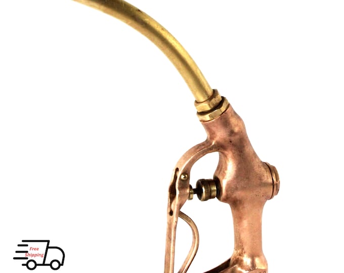 Vintage Buckeye Brass Gas Pump Nozzle 800-B: Petroliana Collectible for Industrial Garage Decor