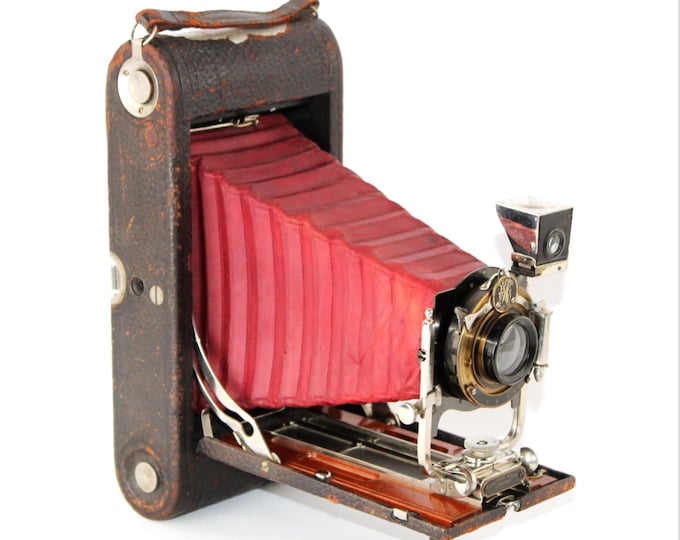 1902 Kodak No. 3-A Folding Pocket Camera model B-2 red bellows