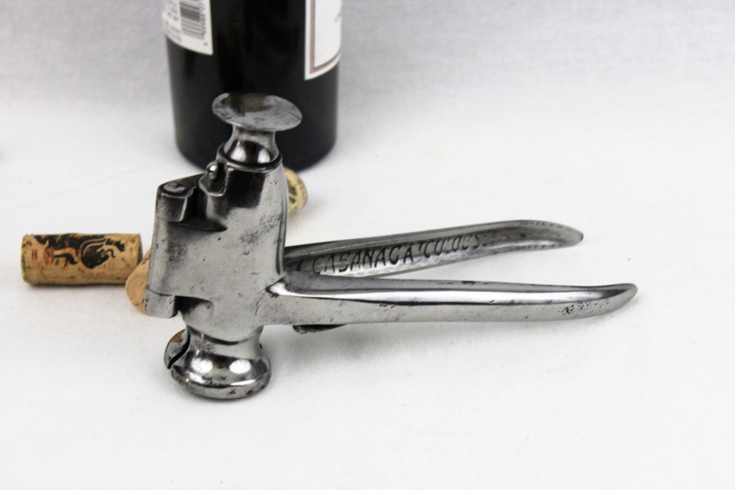 Antique Barware, Wine Bottle Corker, Romanian L. Automatique L. Cabana