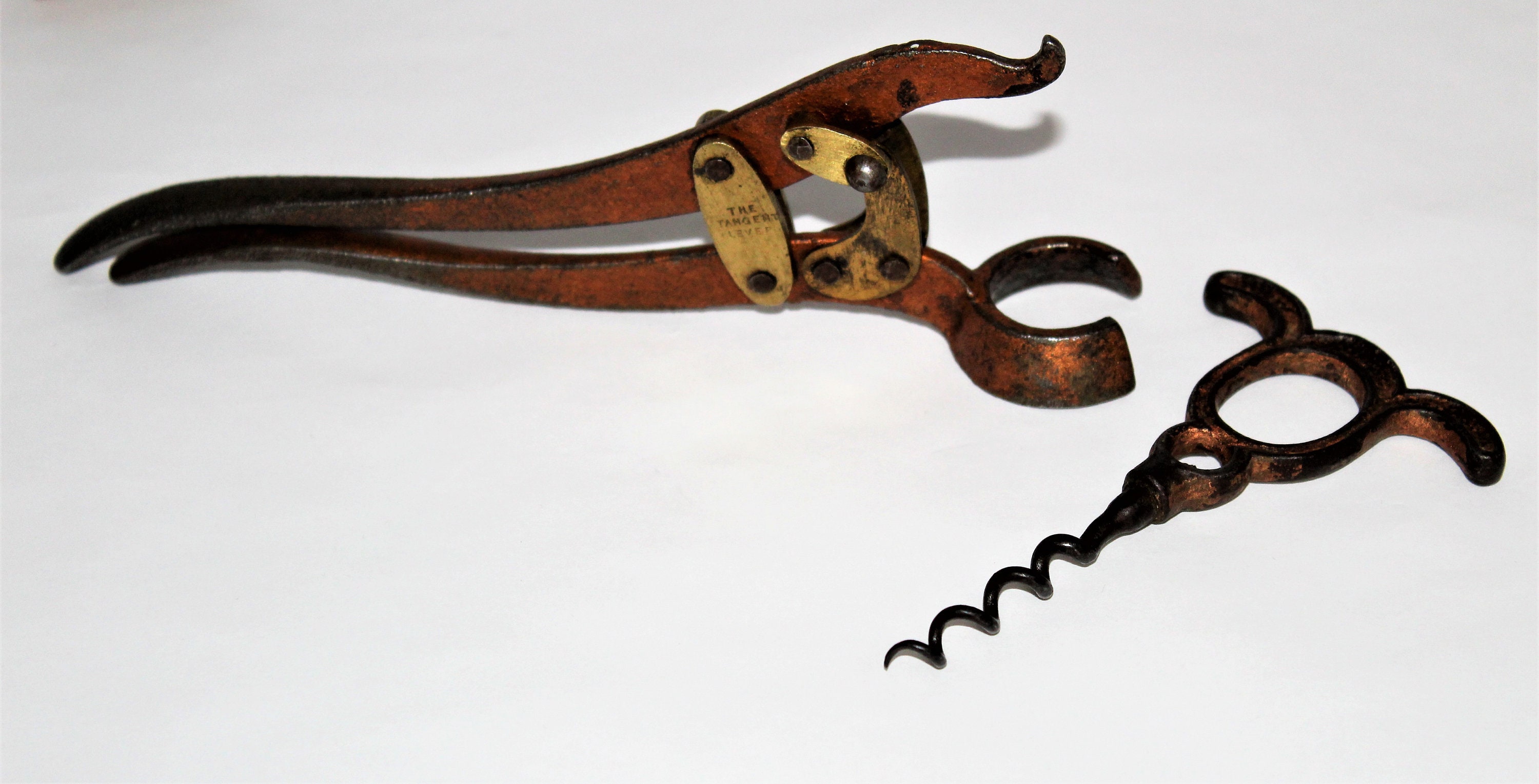 Antique Corkscrew, 1873 Edwin Wolverson, Single Lever Corkscrew