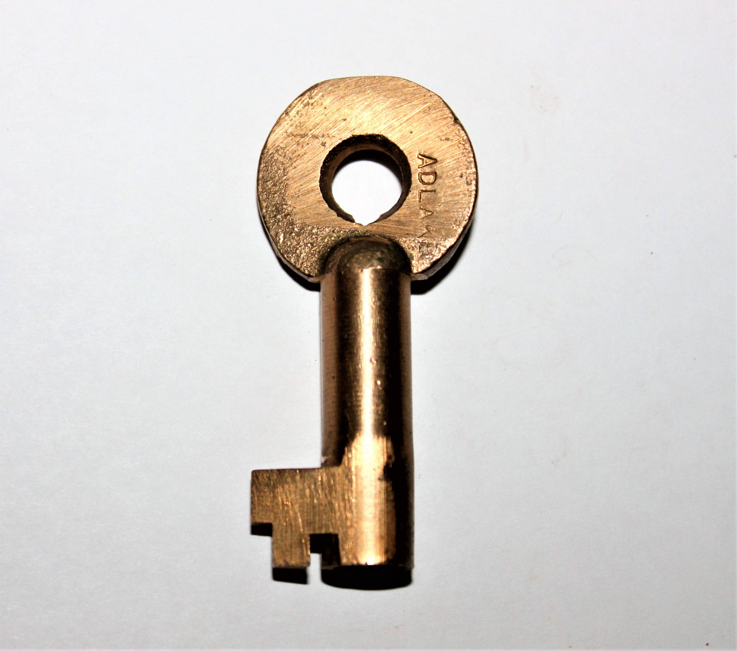 Vintage Adlake 1949 Switch Lock and Brass Hollow Barrel Key for