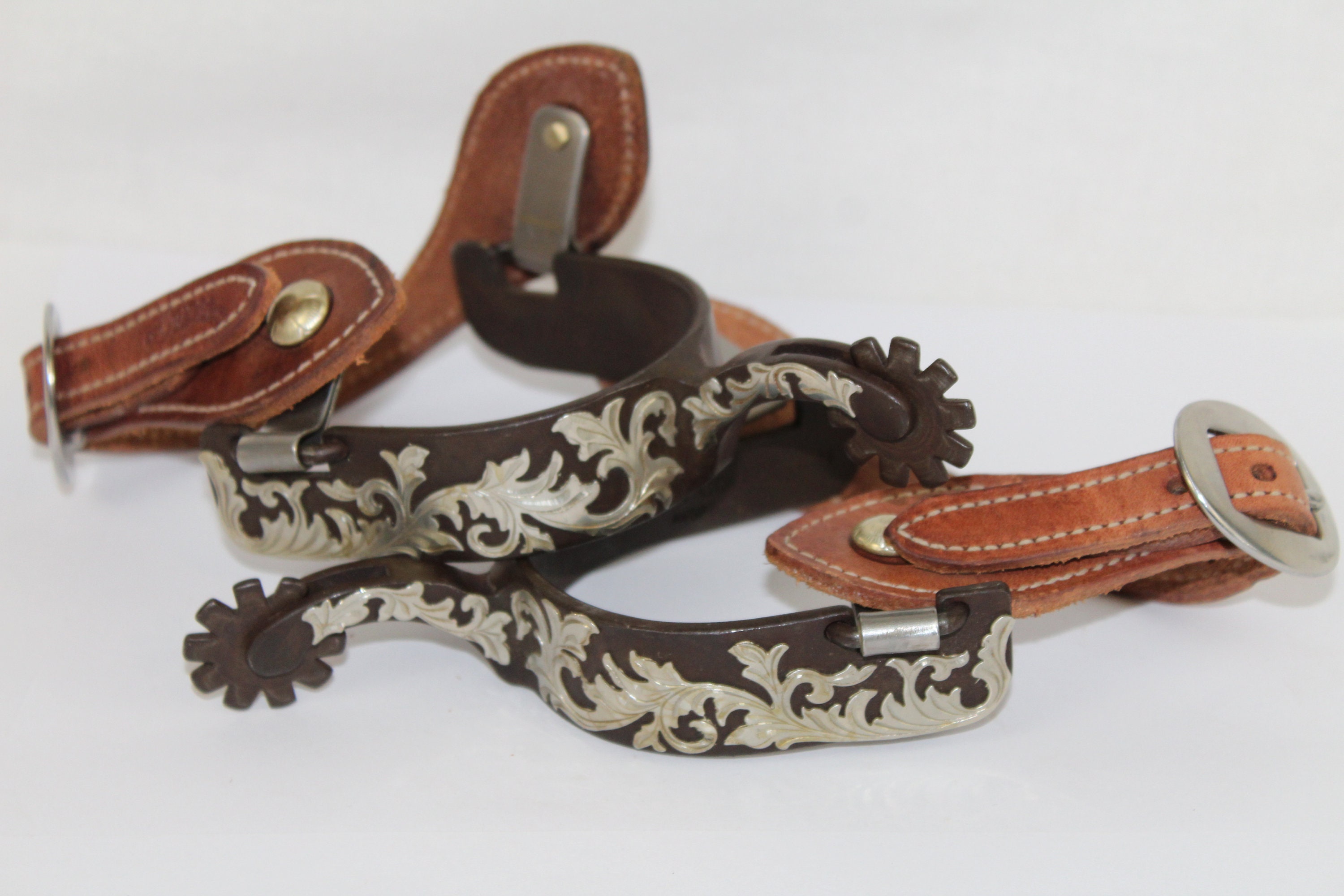 Western Memorabilia / Pair of Bob Avila Spurs / Womens Western Spurs