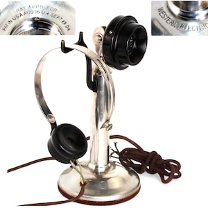 Antique 1910, Western Electric #20 series Candlestick Telephone, Headset Phone