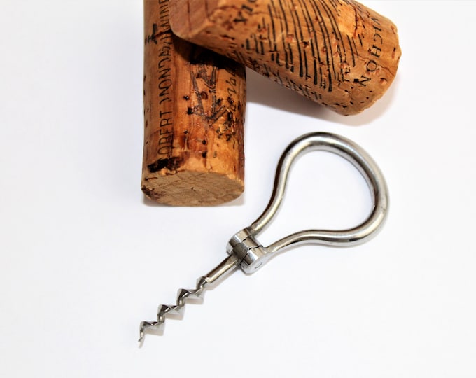 Victorian Era Miniature Bow Style Perfume & Medicine Bottle Corkscrew, Chatelaine Tool
