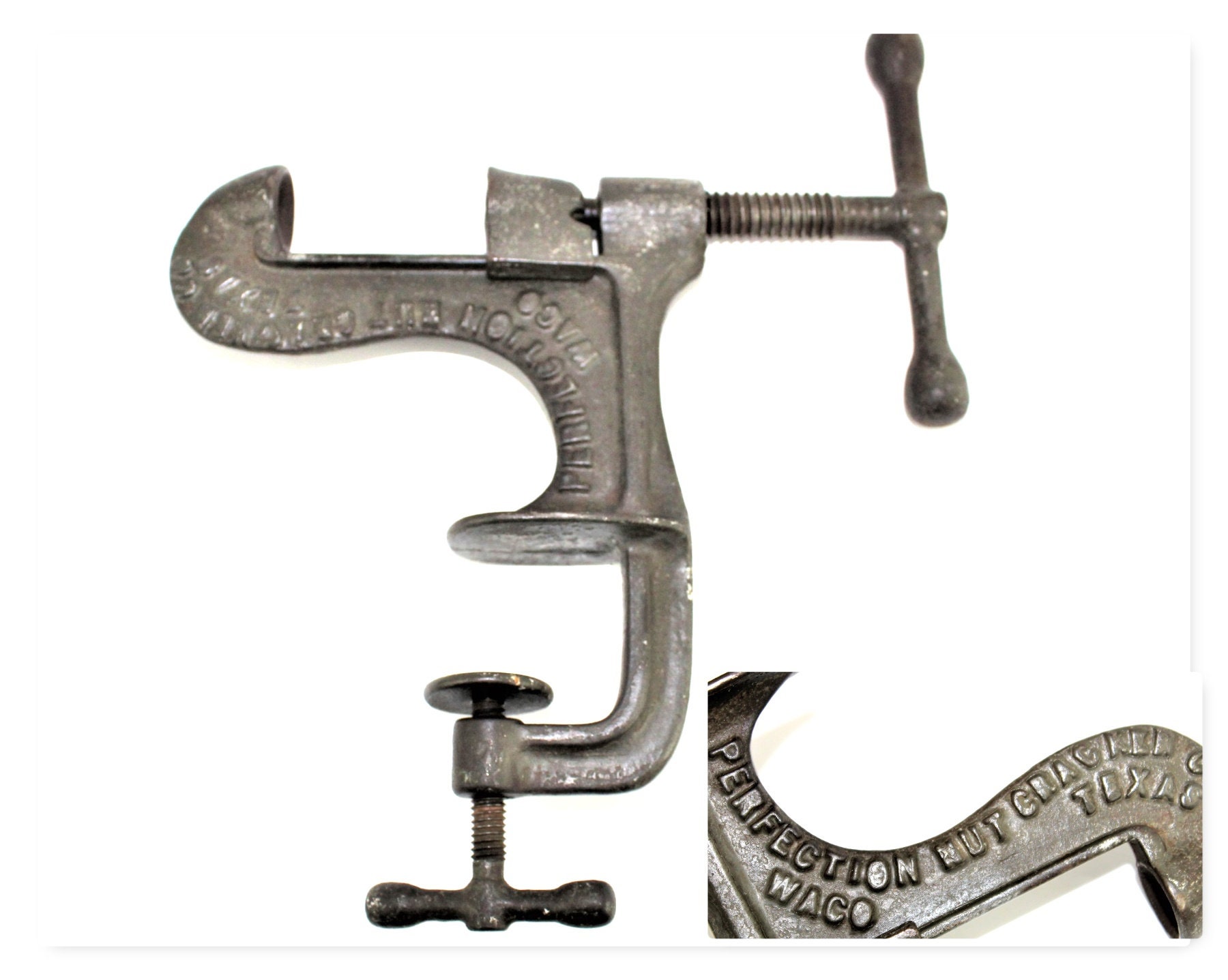 Antique Nut Cracker, The Perfection Nut Cracker Co. Waco Texas 1913