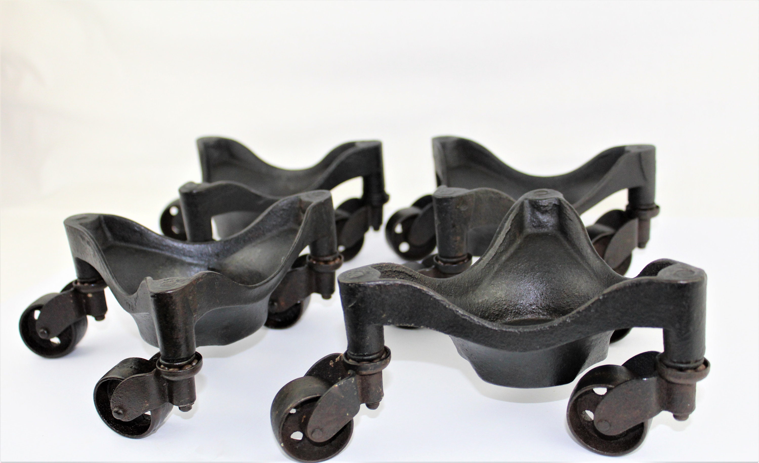 1890s Set of Four Kramer Brothers Casters Dayton Ohio