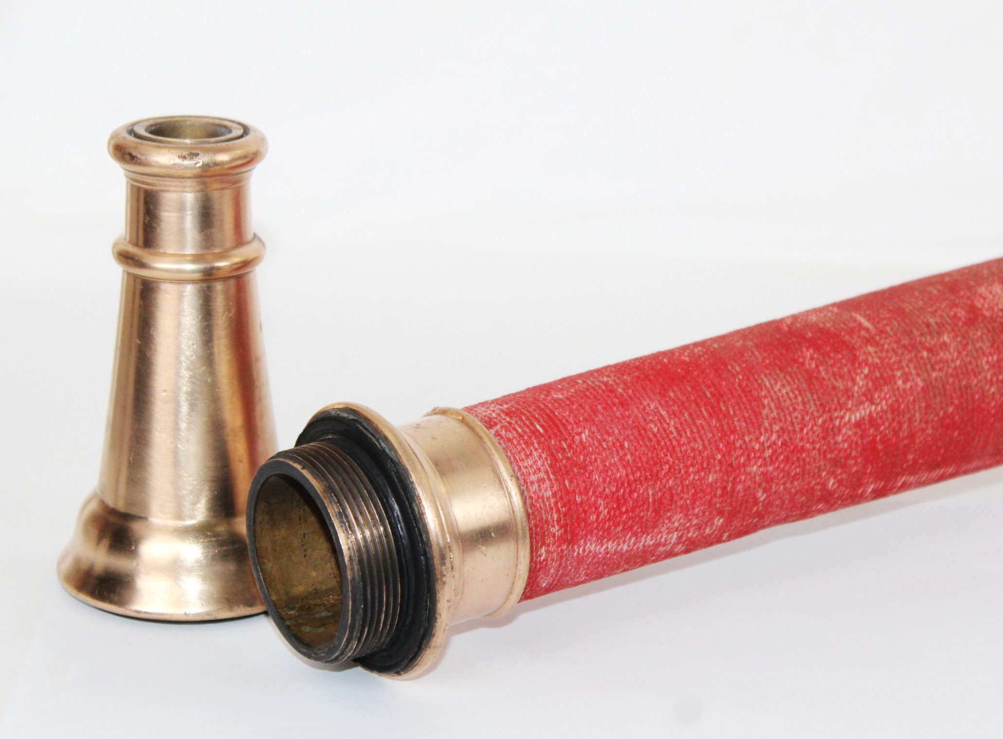 Antique Firefighters Firehose Nozzle, 30inches long, W H Salisbury