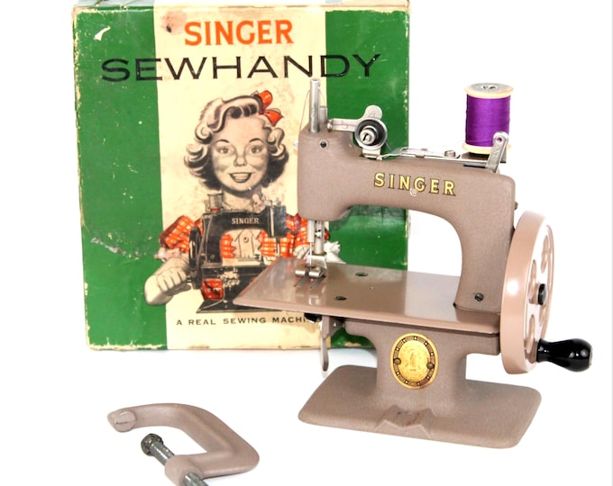 1950s Singer Sewhandy Model 20 Sewing Machine, Child Size Sewing Machine