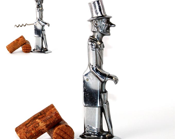 Prohibition Era Old Snifter Corkscrew, Wine Bottle Opener