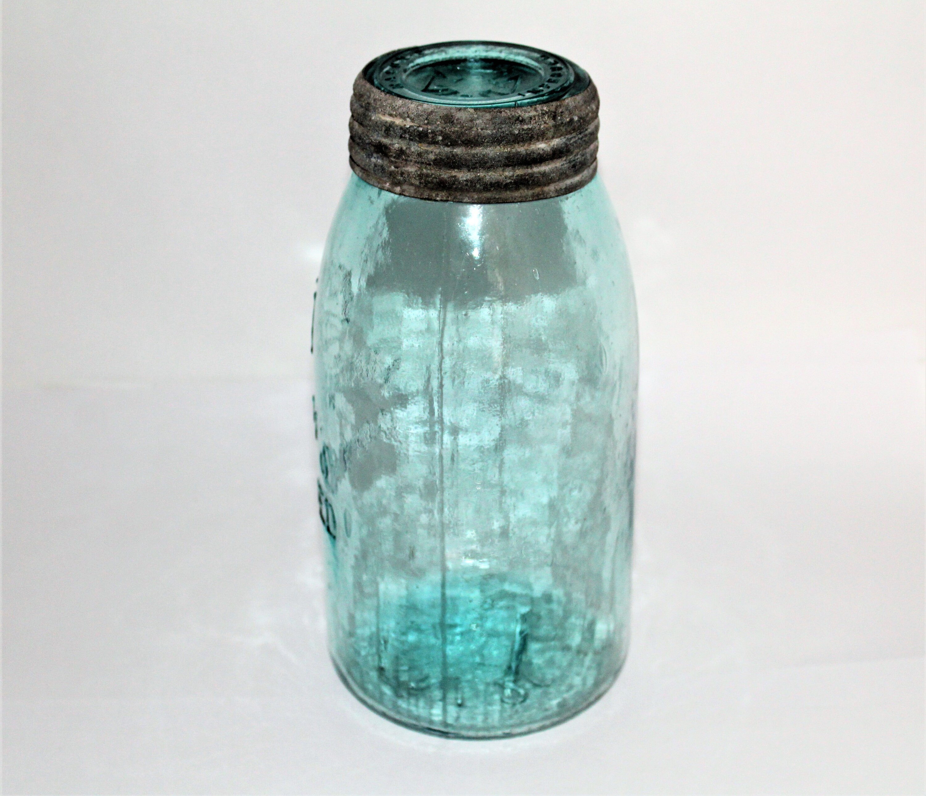 Antique Fruit Jar / Masons Improved Fruit Jar / Half Gallon Jar