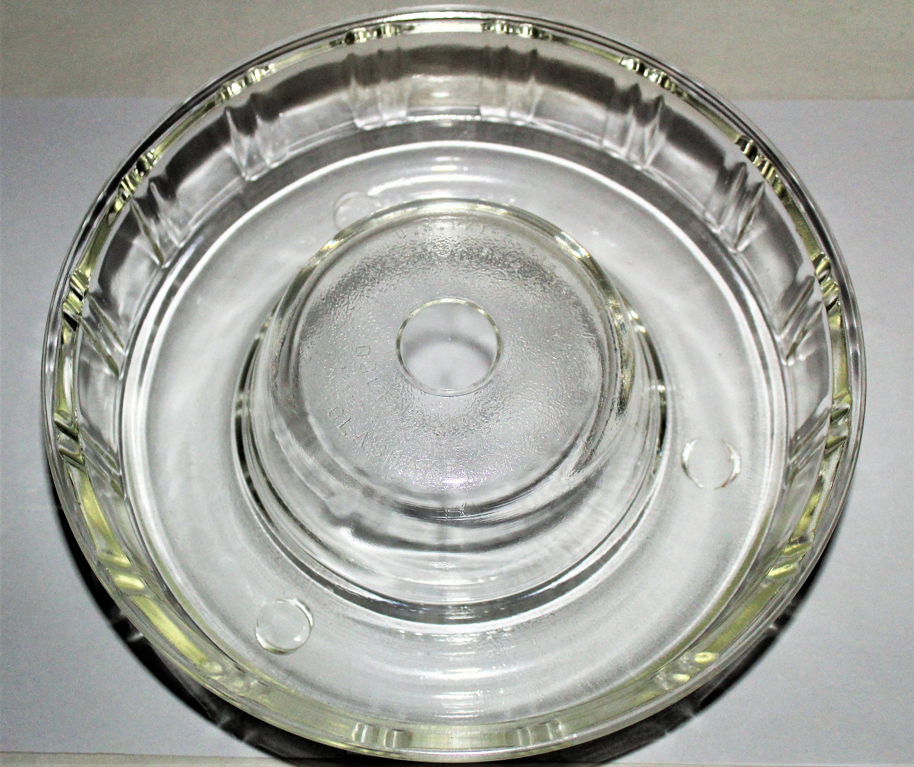 Vintage Clear Glass Bundt Pan V3625 